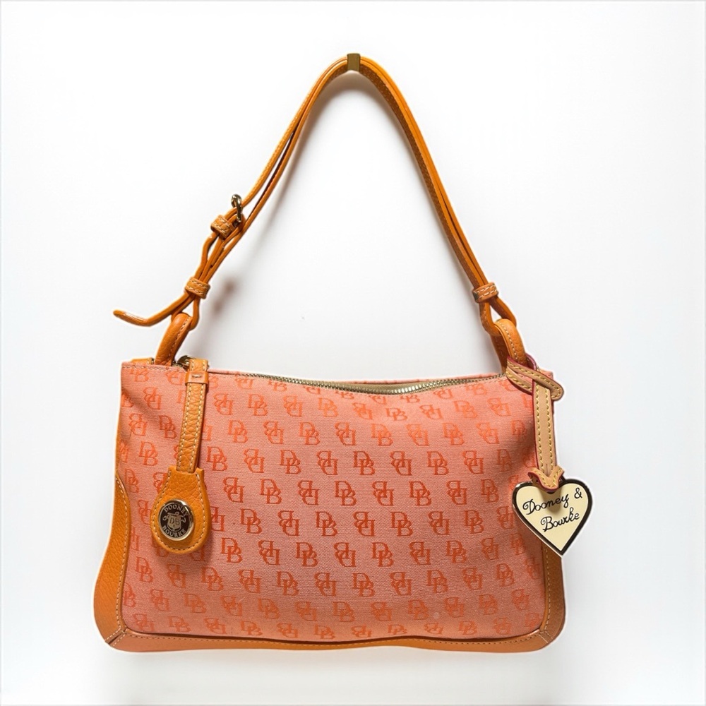 Dooney & Bourke Y2K Vintage 🍊 RARE 🍊 Orange Adjustable Shoulder Bag
